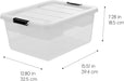 6-Pack 18 Quart Clip Box with Latching Lid