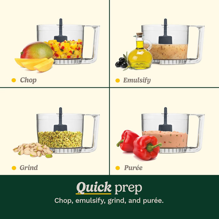 Mini Food Processor, Reversible Blade, 3-Cup Capacity