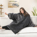 Wearable Blanket Hoodie, Oversized Sherpa Hooded Blanket Sweatshirt, Super Warm and Cozy Hoodie Blanket for Women Men Adults