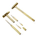 New 6 in 1 Micro Mini Multifunction Multi Brass Hammer 3 Kinds Screwdriver Bits Pocket DIY Tools Small round Hammer 5 in 1
