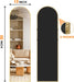 Arched Full Length Mirror, 56"x15" Standing Body Mirror for Wall, Gold