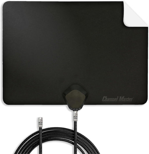 FLATenna - Indoor Digital HDTV Antenna, 12' Coaxial Cable, Superior Reception Range & Signal Reliability, Supports 4K Sm