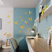 3D Butterfly Wall Decor 48 Pcs Gold Butterfly Birthday Decorations