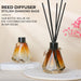 Reed Diffuser Set - 4 Empty Bottles with 20 Sticks, Delicate Gold Leaf Decor, Glass Fragrance Diffuser with Lids for Hom
