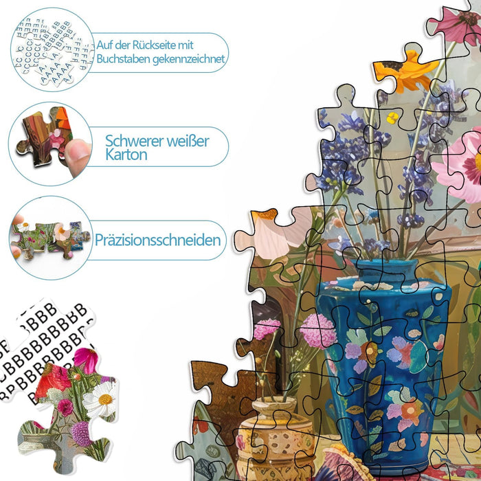 Puzzles for Adults 1000 Pieces Flowers, Puzzle 1000 Pieces, 1000 Piece Puzzle for Adults Suitable for Home Décor with 1: