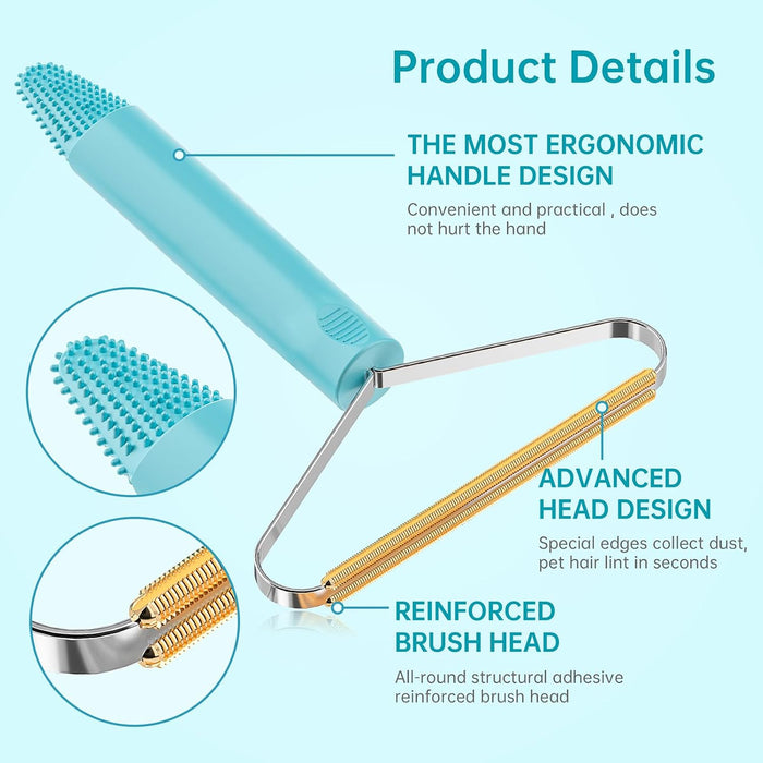 3-Pack Pet Hair Remover Carpet Rake, Dog Cat Hair Remover, Carpet Scraper