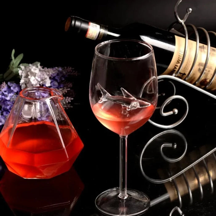 Shark Wine Glasses Cup European Red Wine Cup Water Bottle Goblet Wedding Party Decoration Gift 300Ml Drinking Glasses