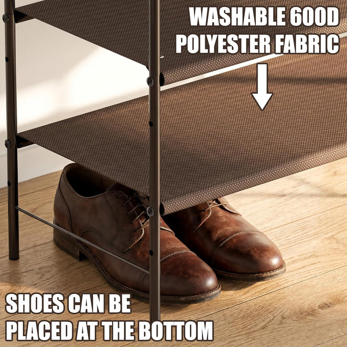 4-Tier Shoe Rack Storage Organizer, 12-20 Pair, Bronze