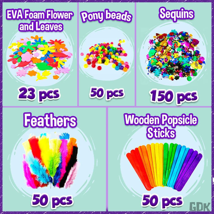 1170Pcs+ Arts and Crafts Supplies for Kids