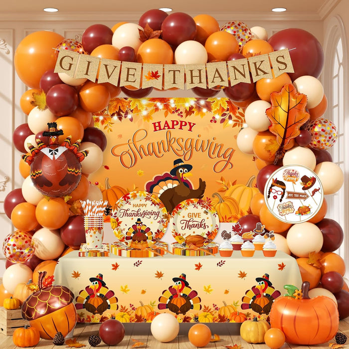 Thanksgiving Party Decorations Set, All-in-One Thanksgiving Party Supplies