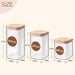 Glass Pantry Storage Containers (0.7Qt/1.2Qt/1.6Qt) Set of 6, Square