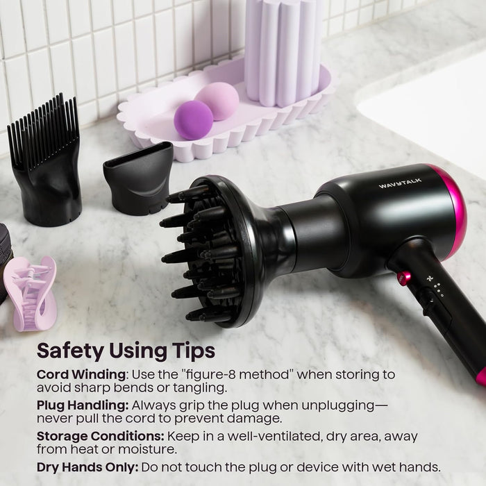 Blown Away Ionic Hair Dryer with Diffuser for Curly Hair