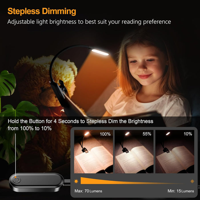 16 LED Rechargeable Book Light for Reading in Bed