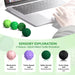 8-Pack Silicone Magnetic Sensory Fidget Balls, Black & Green