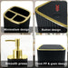 9PCS Black and Gold Bathroom Accessories Set