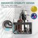 Shower Caddy 6-Pack with Hooks, Bathroom Organizers & Storage, Black