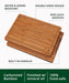 Wooden Cutting Boards for Kitchen Appliances - Non Toxic Bamboo Wood Cutting Board Set with Deep Juice Groove, Side Hand