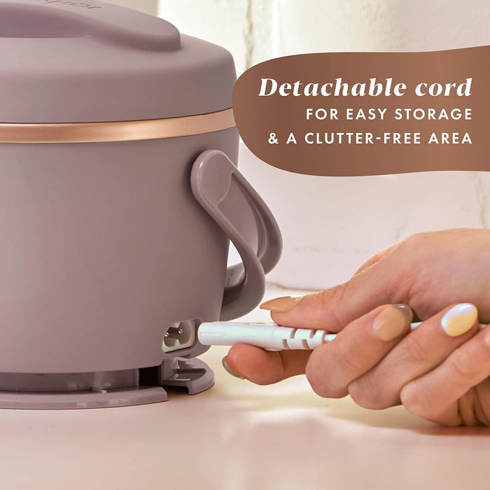 Electric Lunch Box, Portable Food Warmer for Travel, Car, On-the-Go, 20-Ounce, Blush Pink | Keeps Food Warm & Spill-Free