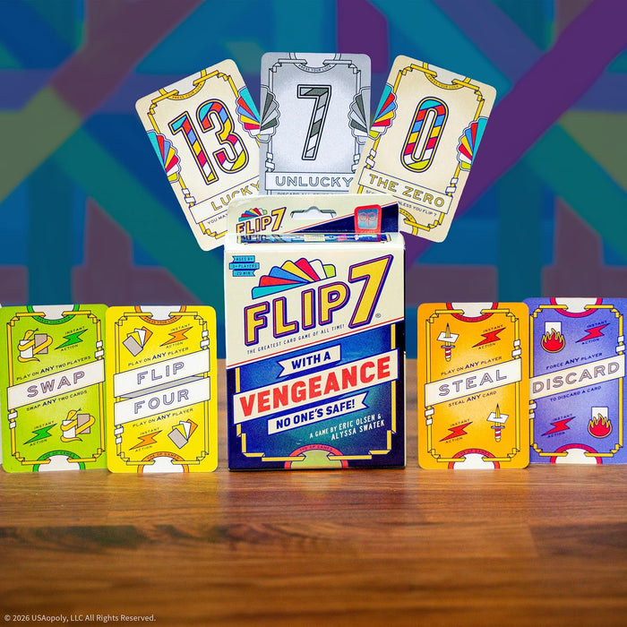 Flip 7: with a Vengeance, Addictive Press Your Luck Game, New Special Action Cards & Negative Modifiers, Sequel to the C
