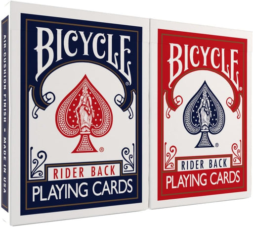Rider Back Playing Cards, Standard Poker Size Deck of Cards, Red & Blue (2 Pack), Classic Cards, Blackjack, Family Game Night & Card Games, Fun for All Ages