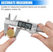 Digital Caliper Measuring Tool, Stainless Steel Vernier Caliper Digital Micrometer with Large LCD Screen, Easy Switch fr