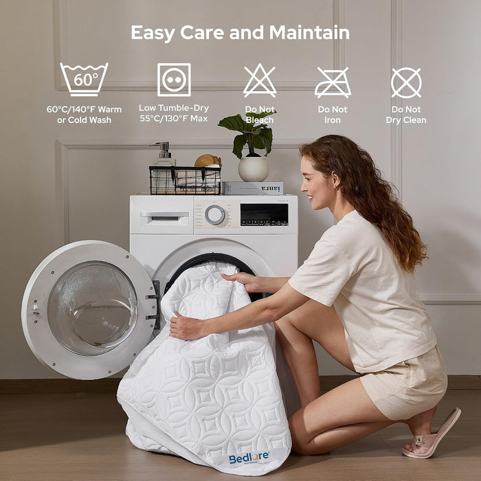 Waterproof Mattress Protector, Queen Size Mattress Pad Noiseless