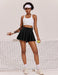 Womens Tennis Skirt 14" Pleated Athletic Golf Skorts with Pockets
