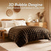 Faux Rabbit Fur Throw Blanket for Couch, 50'' x 60'', Cocoa Brown
