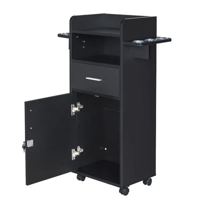 Rolling Salon Cart with Drawer and Tool Holders