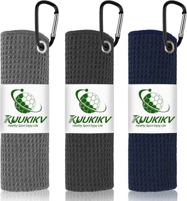 3 Pack 16" X 16" Golf Towels for Golf Bags,3 Stain-Resistant Colors