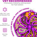 Fun Feeder Slo Bowl – Large 4‑Cup Capacity, Slow Feeding, Medium to Large Dogs, Non‑Slip, Purple, Flower Pattern