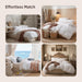 Prewashed Duvet Cover Queen, Cotton-Like Soft Bedding Set, White