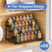 Spice Rack Organizer for Cabinet, 4 Tiered Spice Rack Organizer, Tiered Adjustable Spice Shelf for Kitchen Countertop Or