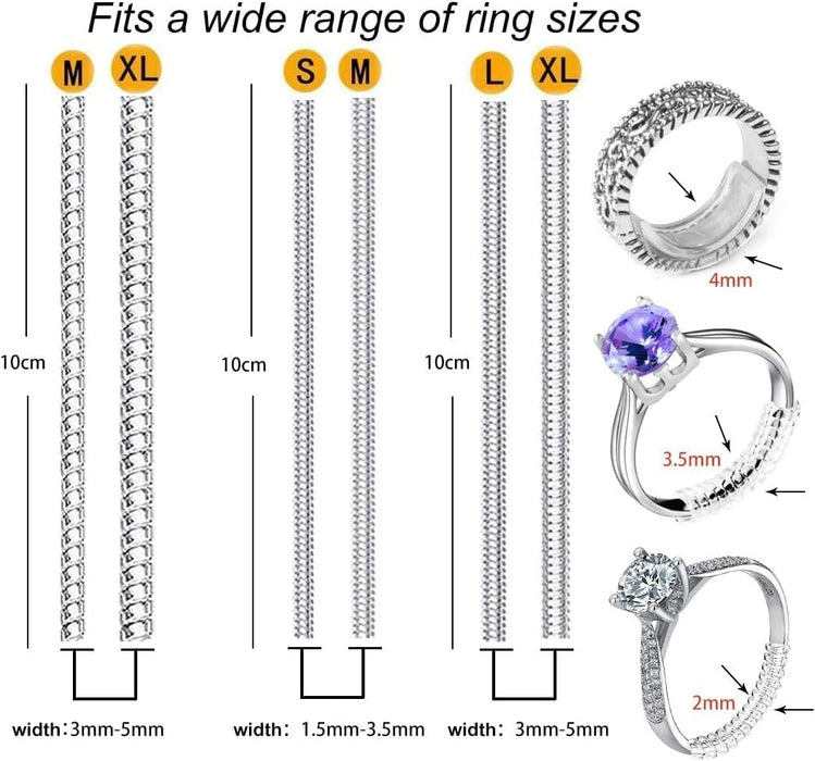 Ring Sizers for Loose Rings, 6 Sizes Fitter, Reduces Size by 0.5-1.5