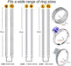 Ring Sizers for Loose Rings, 6 Sizes Fitter, Reduces Size by 0.5-1.5