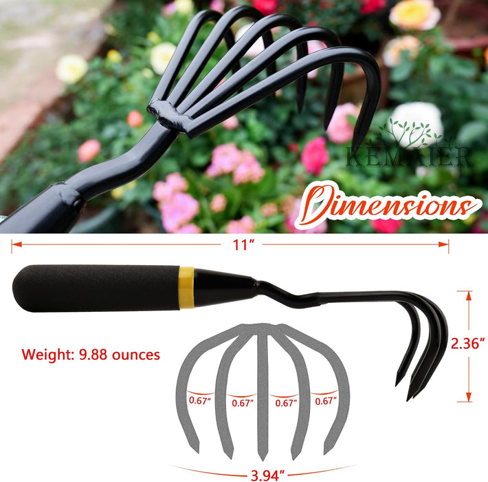 5-Piece Garden Tool Set, Heavy-Duty Stainless Steel Premium Tools