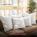 18x18 Pillow Inserts, White Throw Pillows for Couch, 2 Pack
