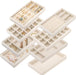 8 Pack Velvet Jewelry Trays, Stackable Jewelry Organizer Trays for Drawers, Beige Jewelry Storage and Display Tray Inserts for Necklaces, Rings, Earrings