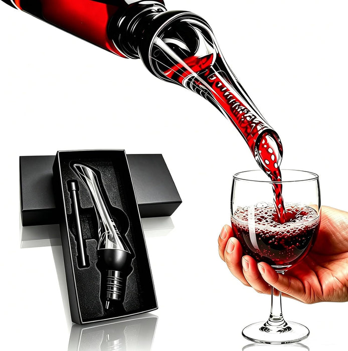 Wine Aerator Pourer Spout, Premium Aerating Pourers with Gift Packing, Wine Pourer Aerator, Easy to Use for Enhancing Wi