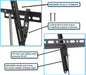 Tilt TV Mount fits 32-86 Inch TVs up to 165lbs Max VESA 600x400mm, with 10ft HDMI Cable, Universal Flat Wall Mount Bracket, fits 16-24" Studs, Ultra Low 1.3" Profile Adjusts to 15 Degree Tilt