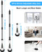 Electric Spin Scrubber, Bathroom Shower Cleaning Brush with Long Handle