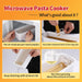 Microwave Pasta Cooker with Strainer Lid & Built-in Measuring Card