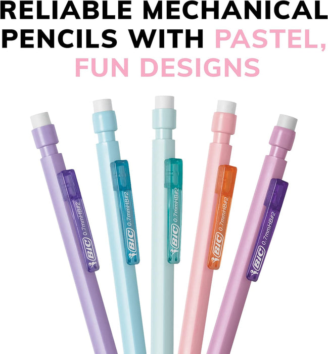 Xtra-Smooth Pastel Mechanical Pencils, Medium Point, 0.7mm, 24-Count