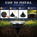 10 Pack Small Solar Ground Lights, Pathway Lights Cool White