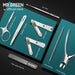 Manicure Sets Pedicure Kits Stainless Steel Nail Clipper Personal Care Tools with PU Leather Case (Green)