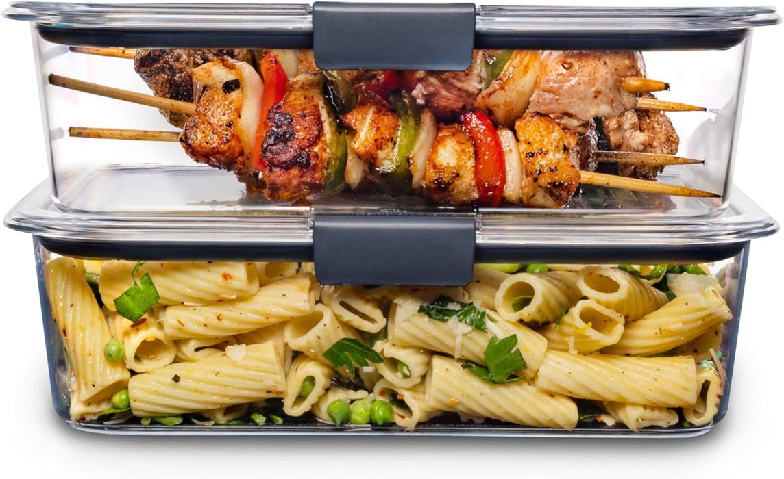 Brilliance BPA-Free Food Storage Container Set with Airtight Lids, 5-Pack (3.2 Cup) - Perfect for Lunch, Meal Prep, and Leftovers