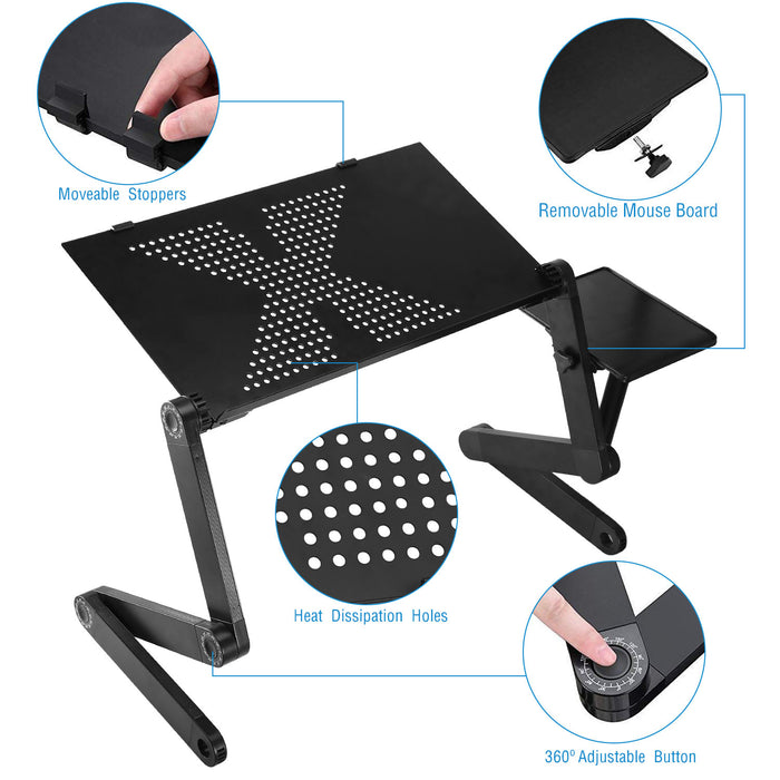 Foldable Laptop Bed Tray with Mouse Pad
