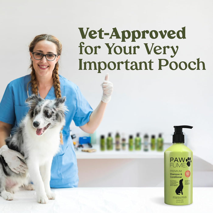 PAWFUME Deshedding Dog Shampoo and Conditioner, Show Dog, 1-Pack