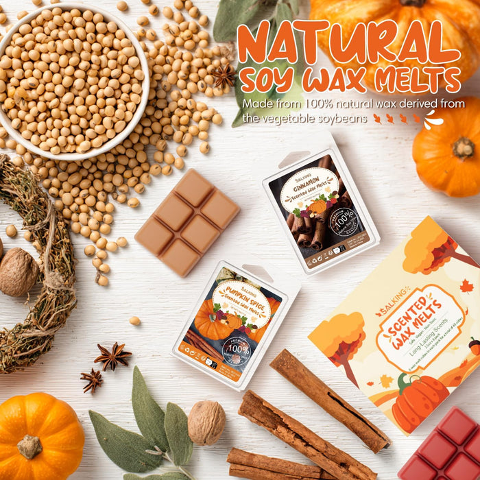 Autumn Scented Wax Melts, Fall Soy Wax Cubes/Tarts for Wax Warmer