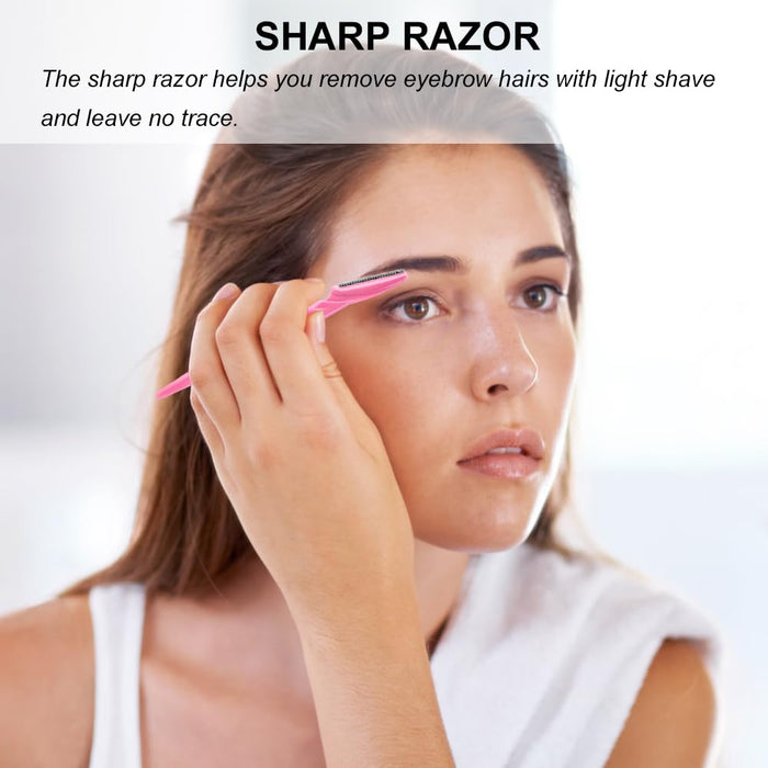 66 Eyebrow Razor and Face Razor for Women and Men, Eyebrow Hair Trimmer and Shaver with Protective Cover,Safe and Newbie